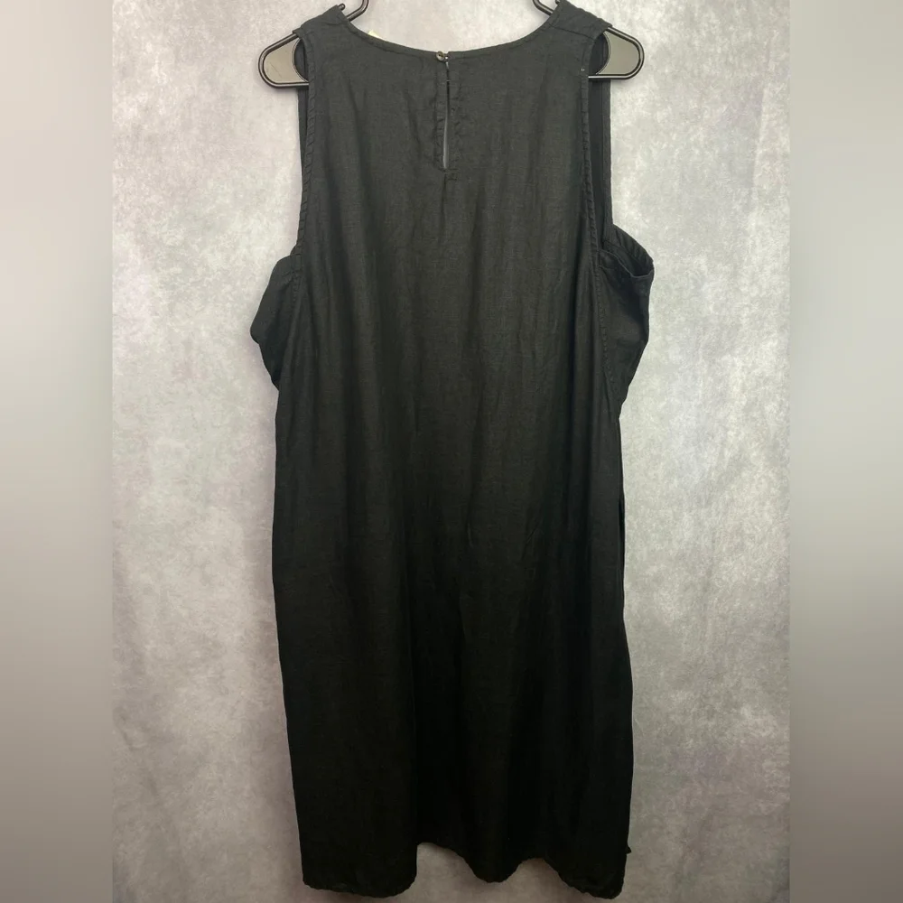 Reistor The Hemp Noir Reading Tea Leaves Dress 100% Hemp Size2XL‎